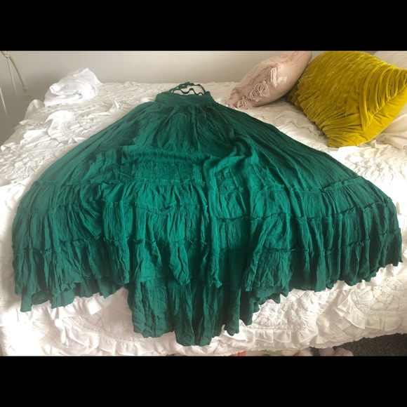 Small Green IVY Free People Extratropical Maxi Dress NWT - Picture 3 of 6